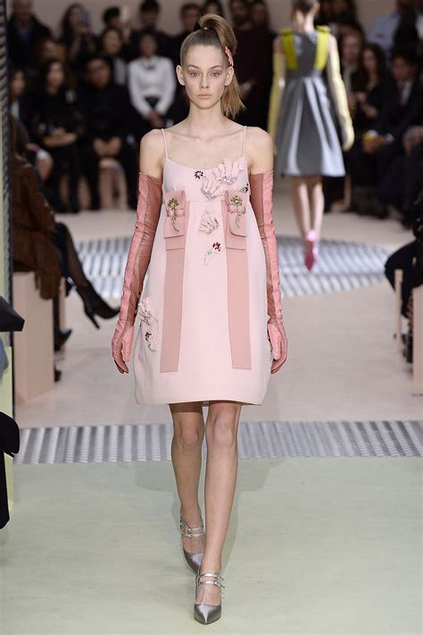 prada pink sheer dress